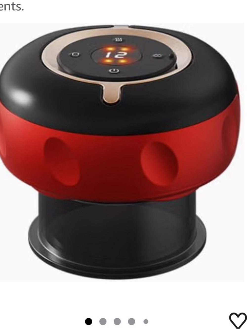 Electric cupping massager with heat and red light